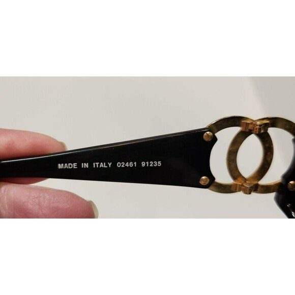 Vtg Chanel Sunglasses Coco Mark Black Tortoiseshell 02461 91235 Made in Italy - Picture 8 of 12